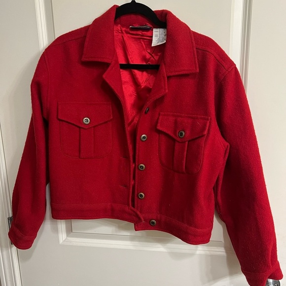 Jackets & Blazers - Vintage Dark Red Erika & Co. Jacket 83% Wool